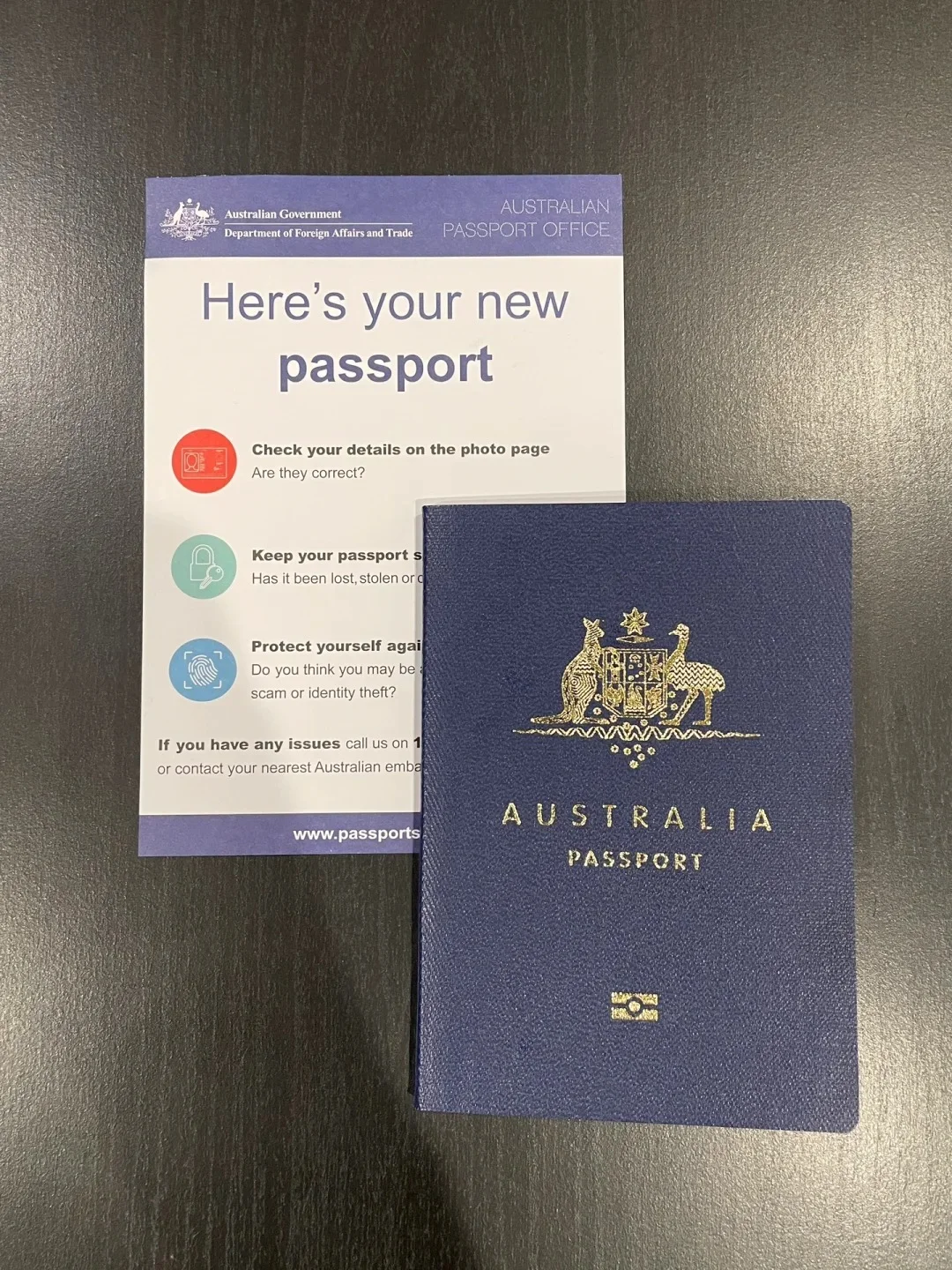 New Australian passport on screen