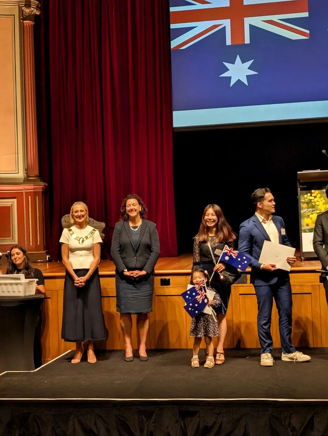 Citizenship ceremony stage